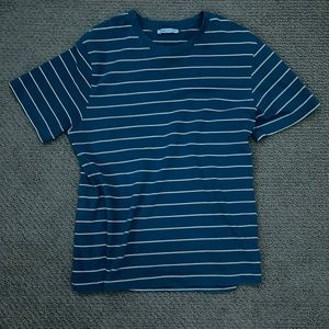 Blue Medium Zara T shirt w/ yellow stripes (Great Condition)